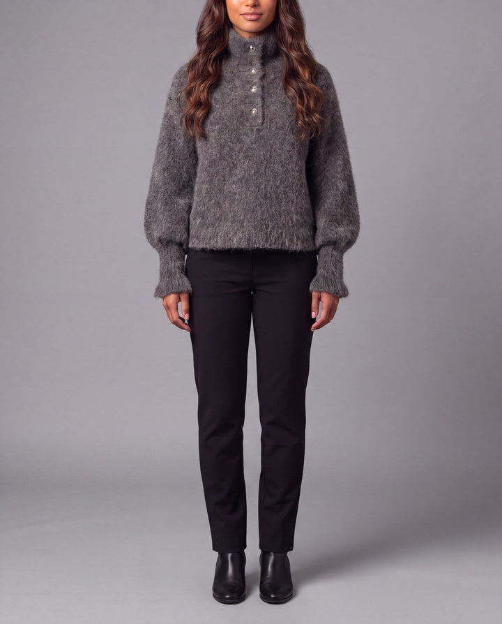 MATILDA HIGH NECK SWEATER CHARCOAL