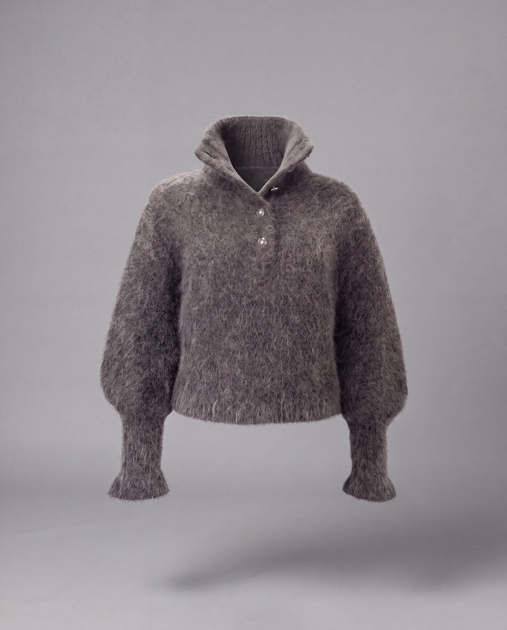 MATILDA HIGH NECK SWEATER CHARCOAL