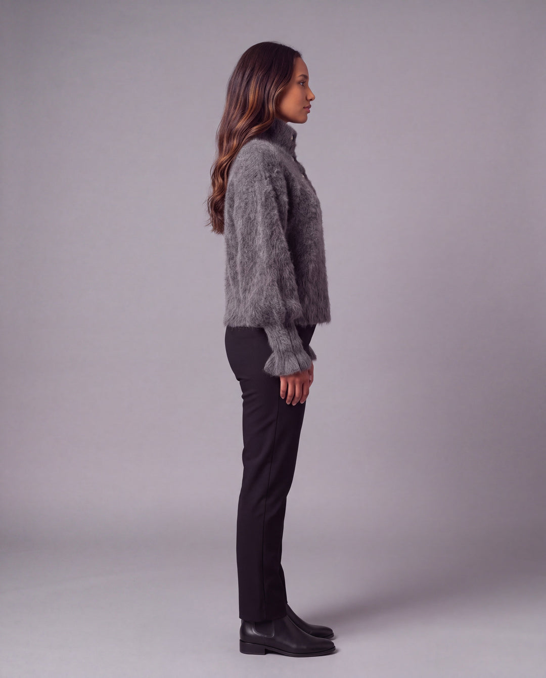 MATILDA HIGH NECK SWEATER CHARCOAL