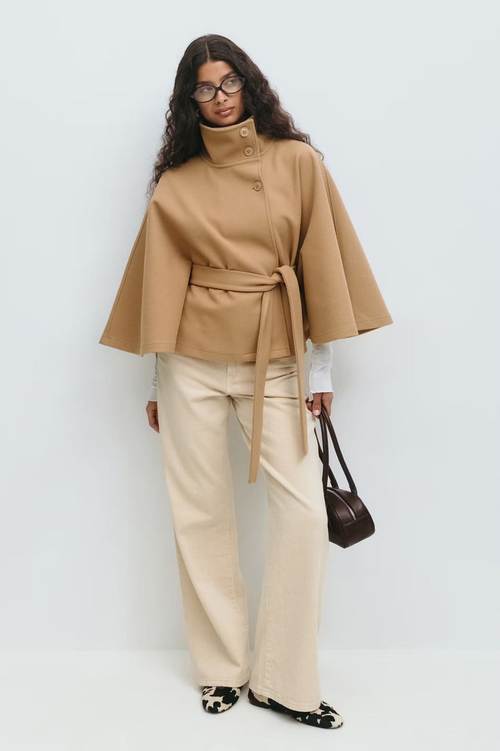 Aurrelia | Belted Cape Jacket