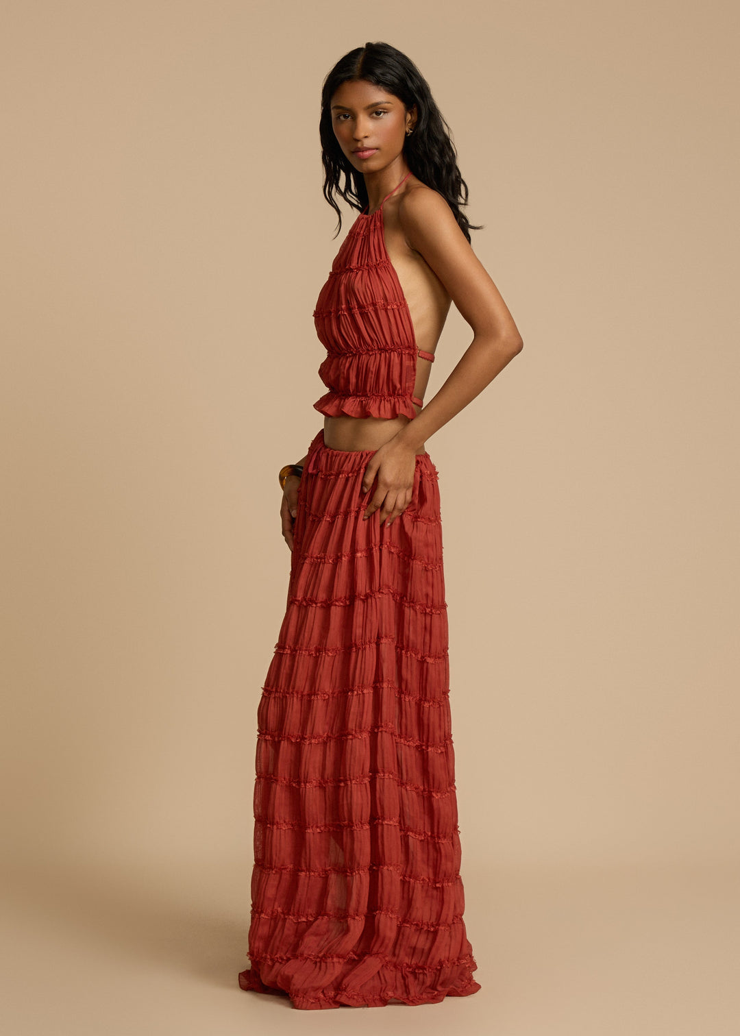Delina Ruffle Two-Piece Set