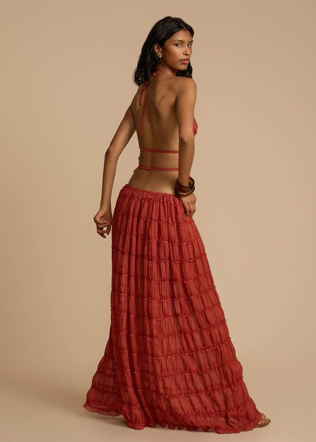 Delina Ruffle Two-Piece Set