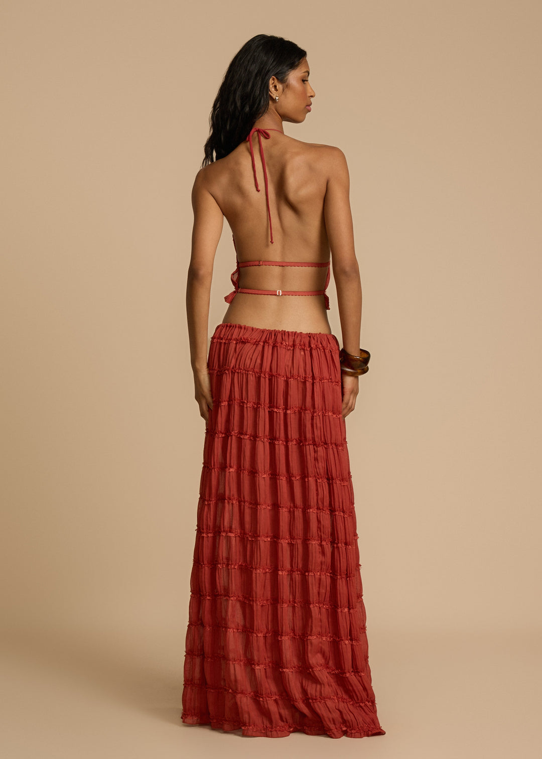 Delina Ruffle Two-Piece Set