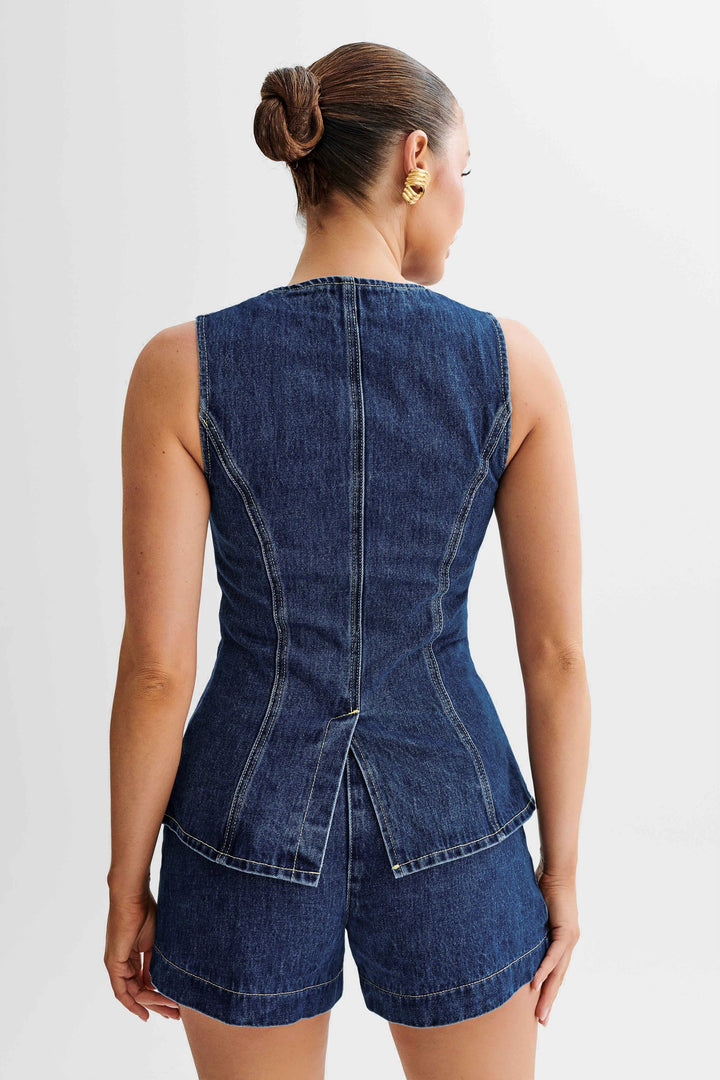 Isabeau Denim Two-Piece Set