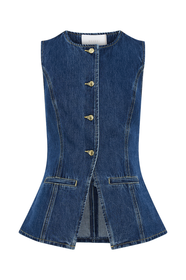 Isabeau Denim Two-Piece Set
