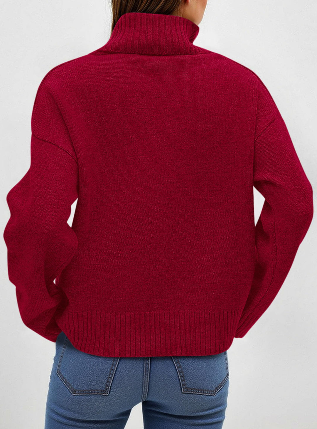 PRETTYGARDEN Womens Turtleneck Long Sleeve Sweater Fall Trendy Loose Fit Casual Tops Chunky Knit Pullover Sweaters