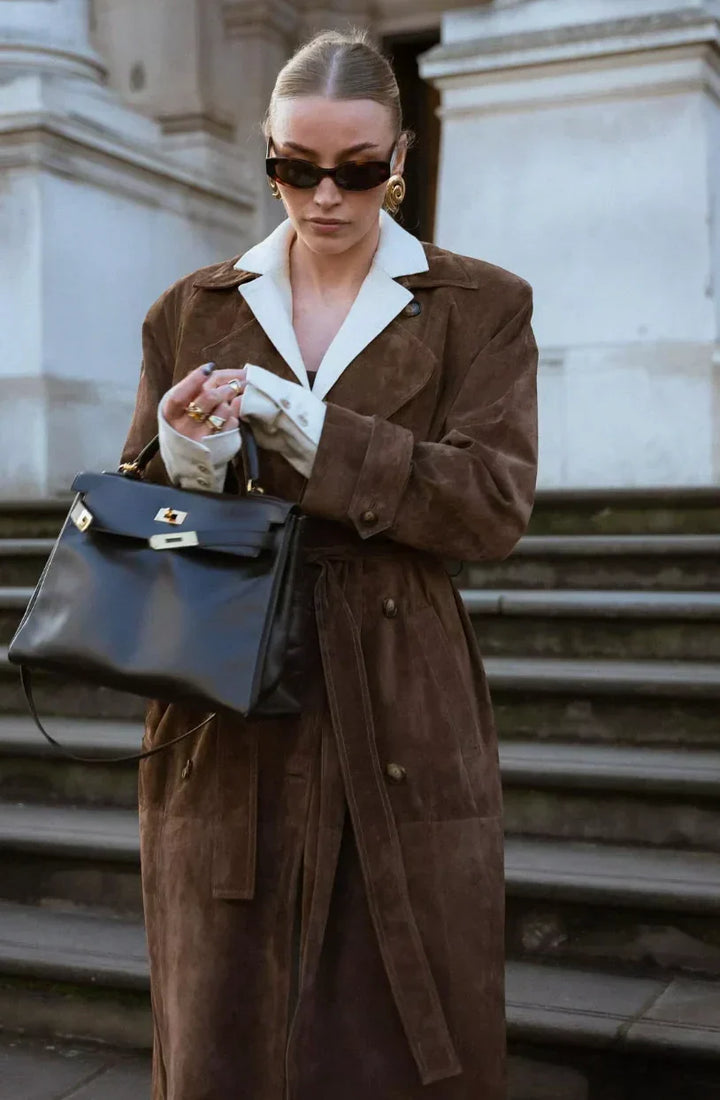 Aurrelia | Suede Trenchcoat