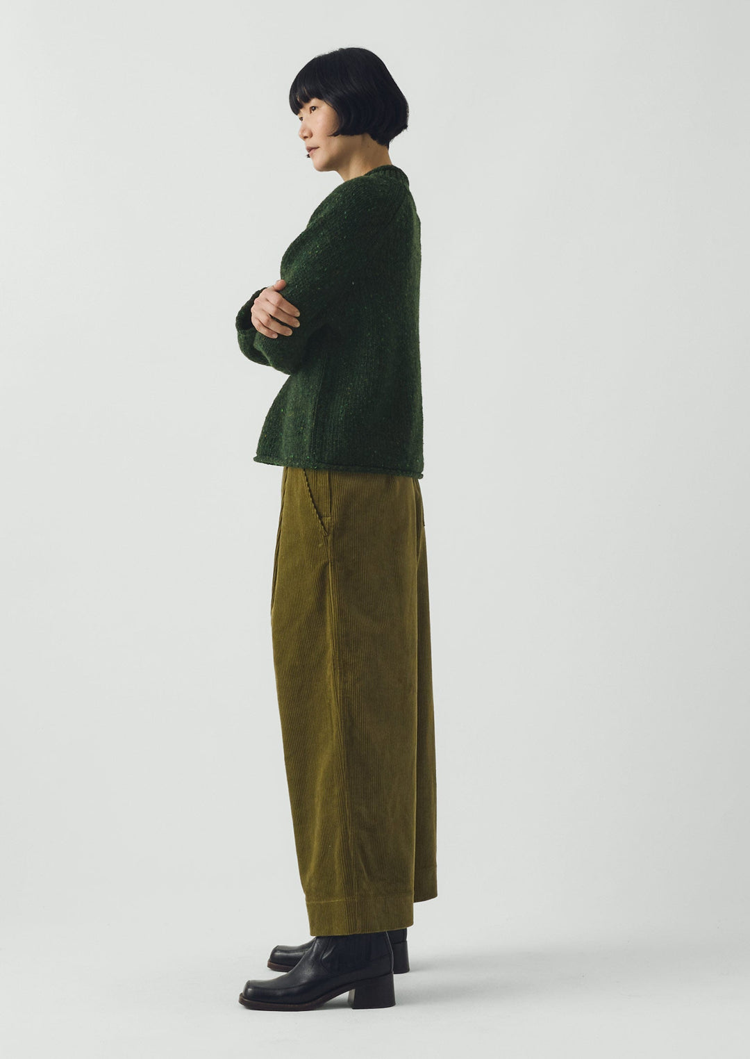 Orla Donegal Wool Sweater | Emerald
