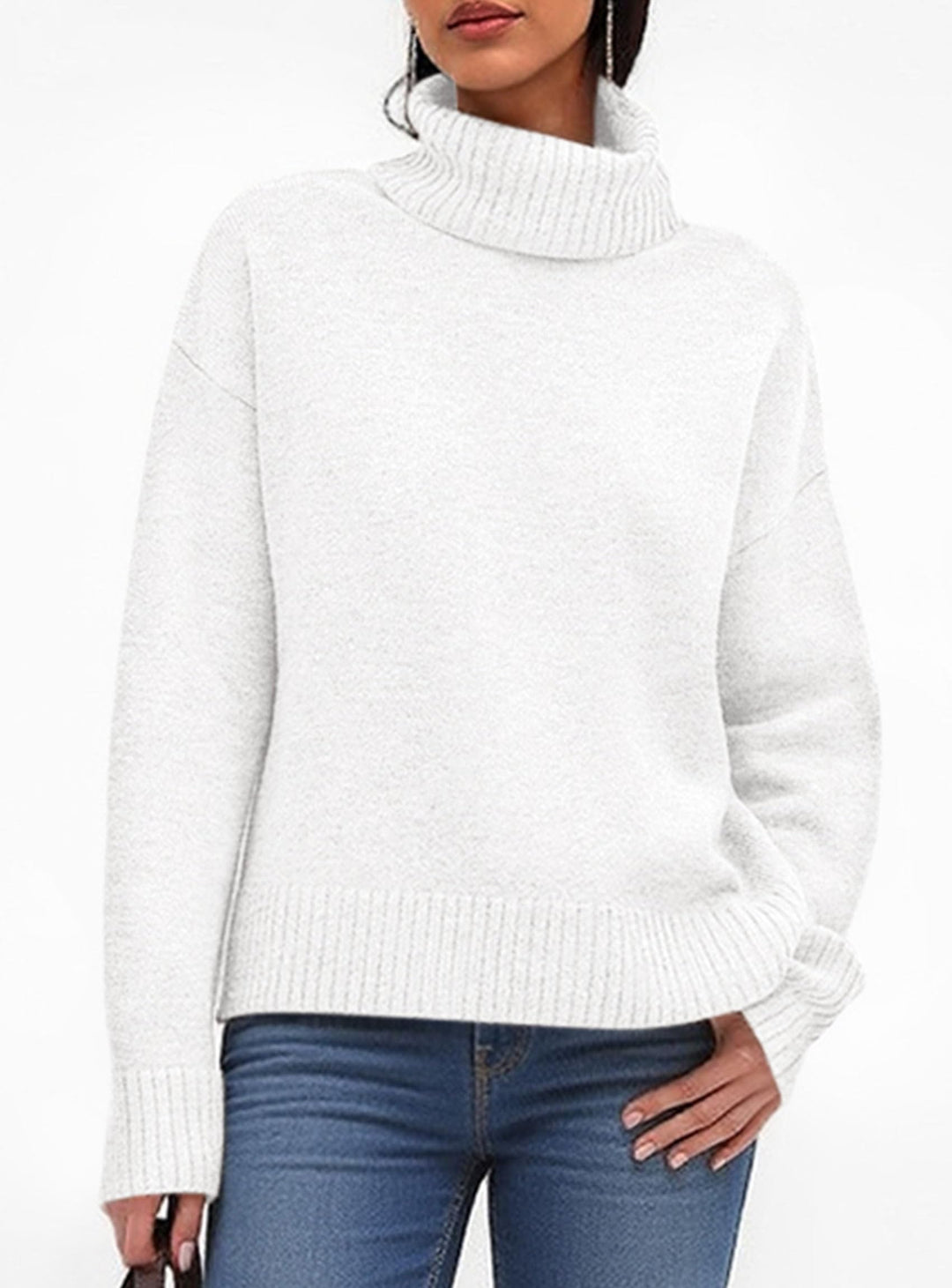 PRETTYGARDEN Womens Turtleneck Long Sleeve Sweater Fall Trendy Loose Fit Casual Tops Chunky Knit Pullover Sweaters