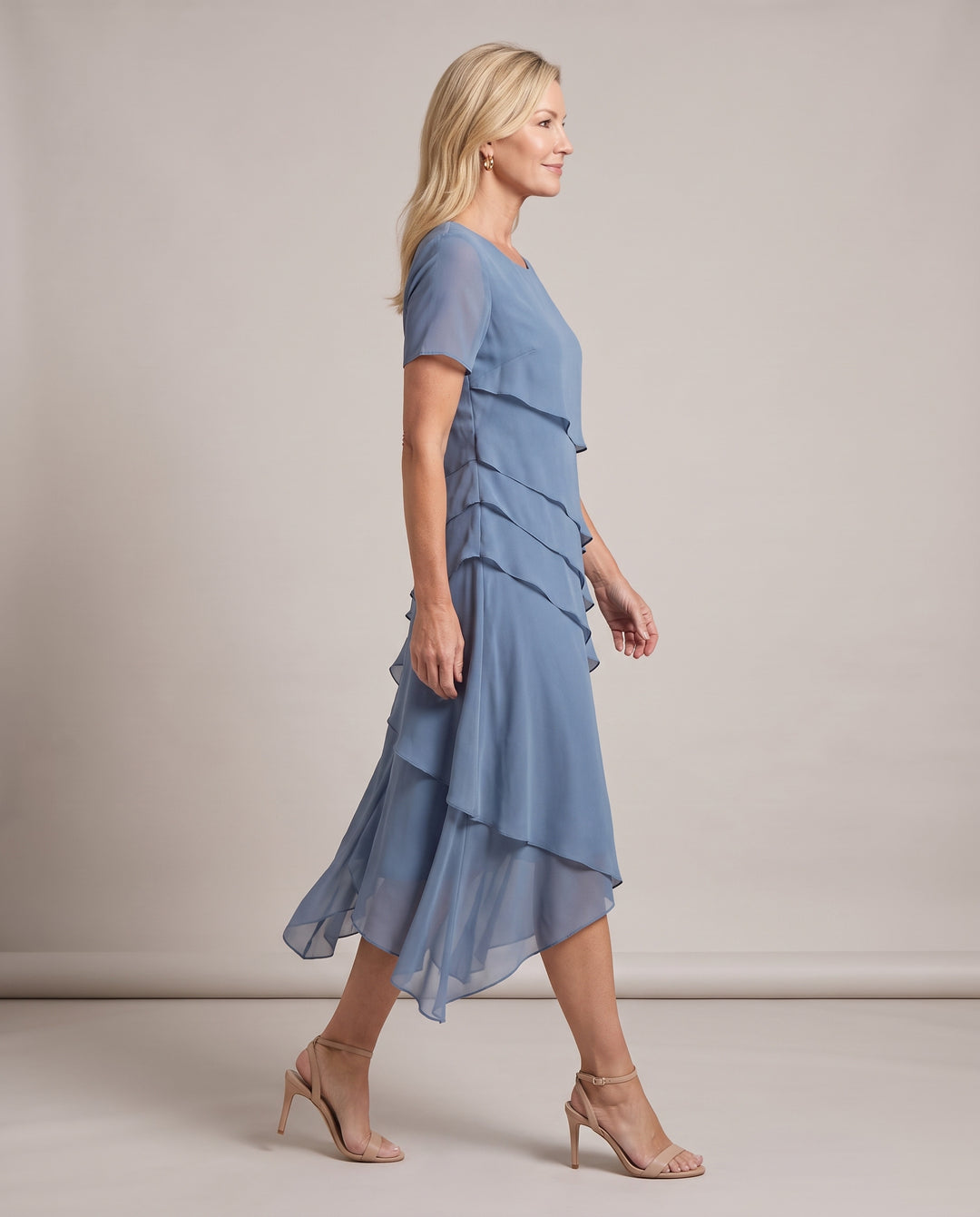 Tiered Chiffon Mother of the Bride Dress