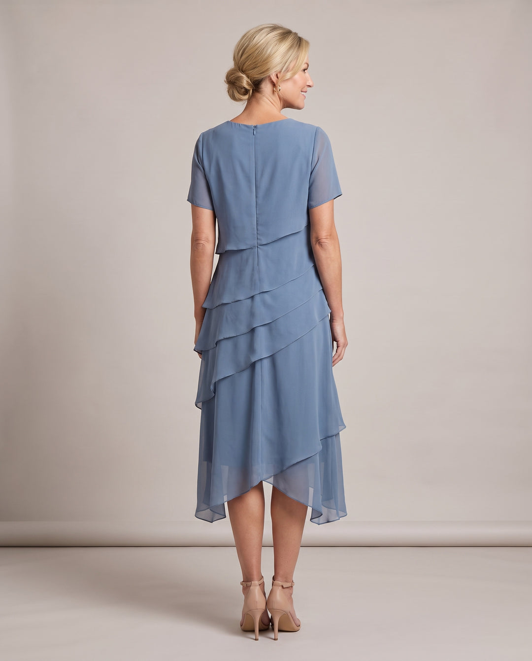 Tiered Chiffon Mother of the Bride Dress