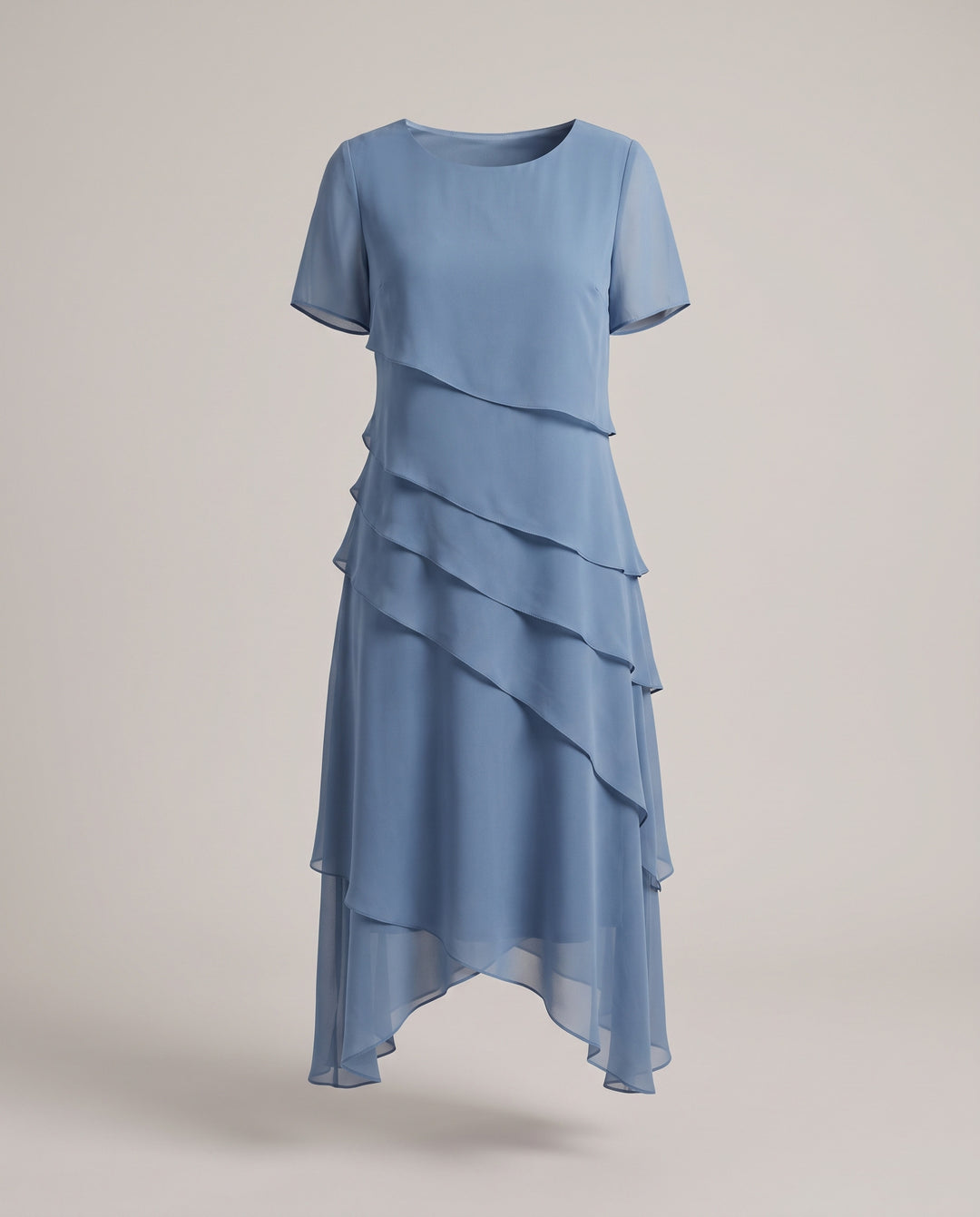 Tiered Chiffon Mother of the Bride Dress