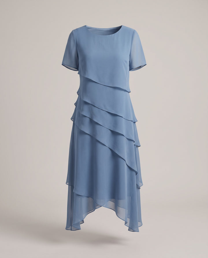 Tiered Chiffon Mother of the Bride Dress