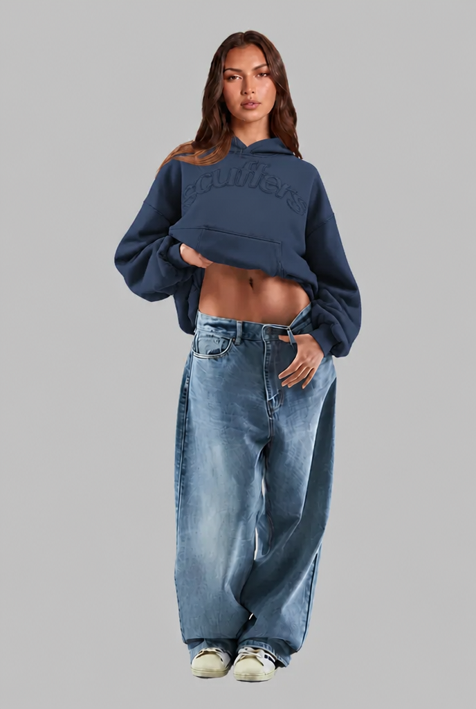 Oversized Hoodie with Embossed Logo - view 2