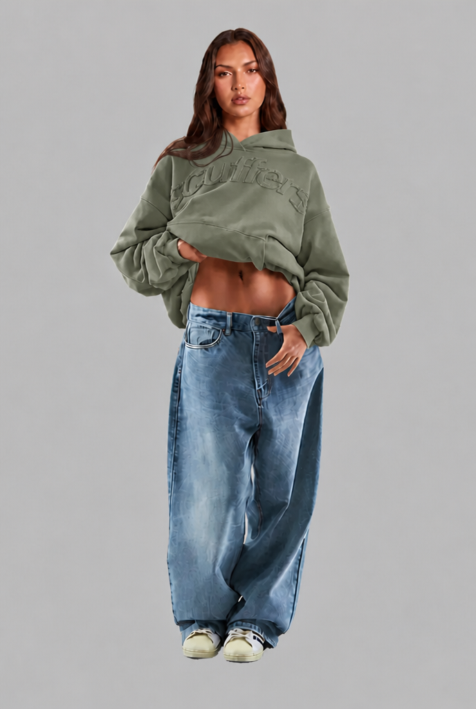 Oversized Hoodie with Embossed Logo - view 11