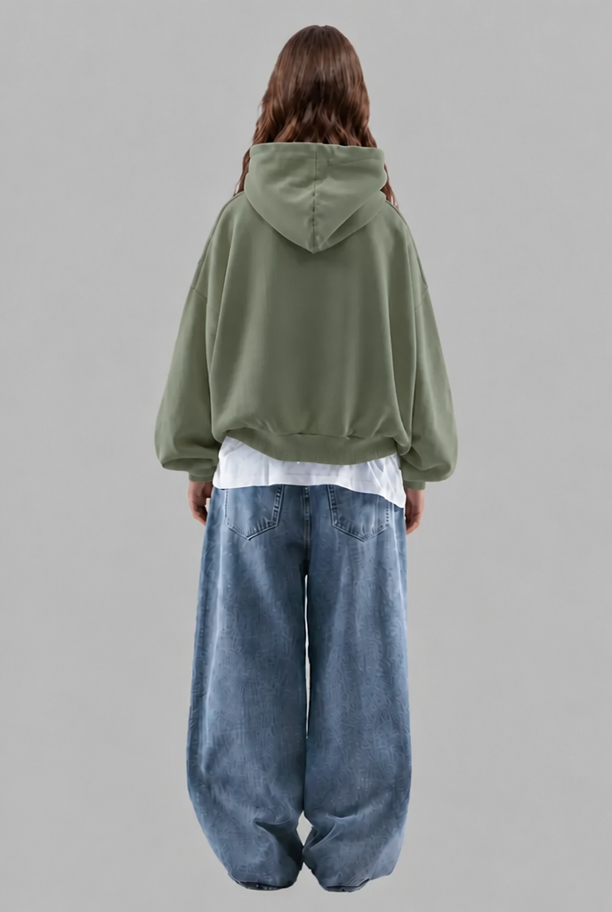 Oversized Hoodie with Embossed Logo - view 12