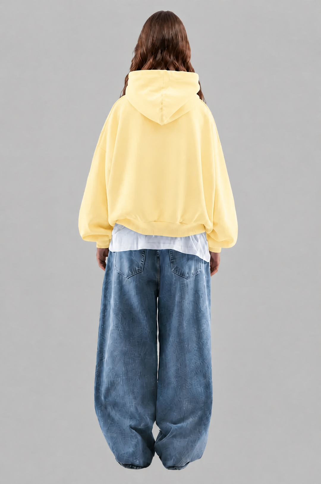 Oversized Hoodie with Embossed Logo - view 9