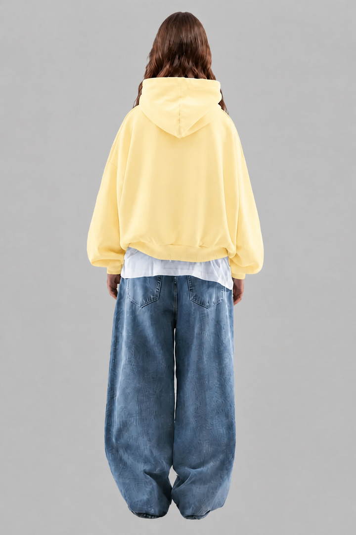 Oversized Hoodie with Embossed Logo - view 9