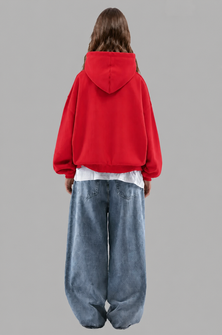Oversized Hoodie with Embossed Logo - view 15