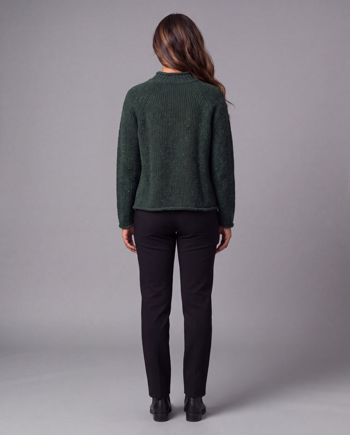 Orla Donegal Wool Sweater | Emerald