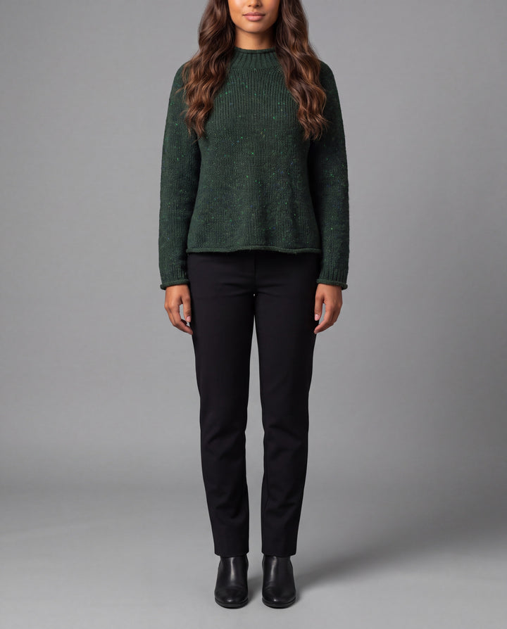 Orla Donegal Wool Sweater | Emerald