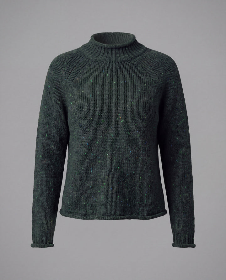 Orla Donegal Wool Sweater | Emerald