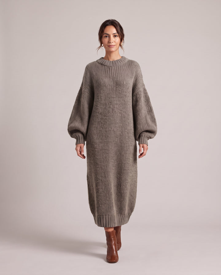 Oversized Chunky Knit Maxi Dress