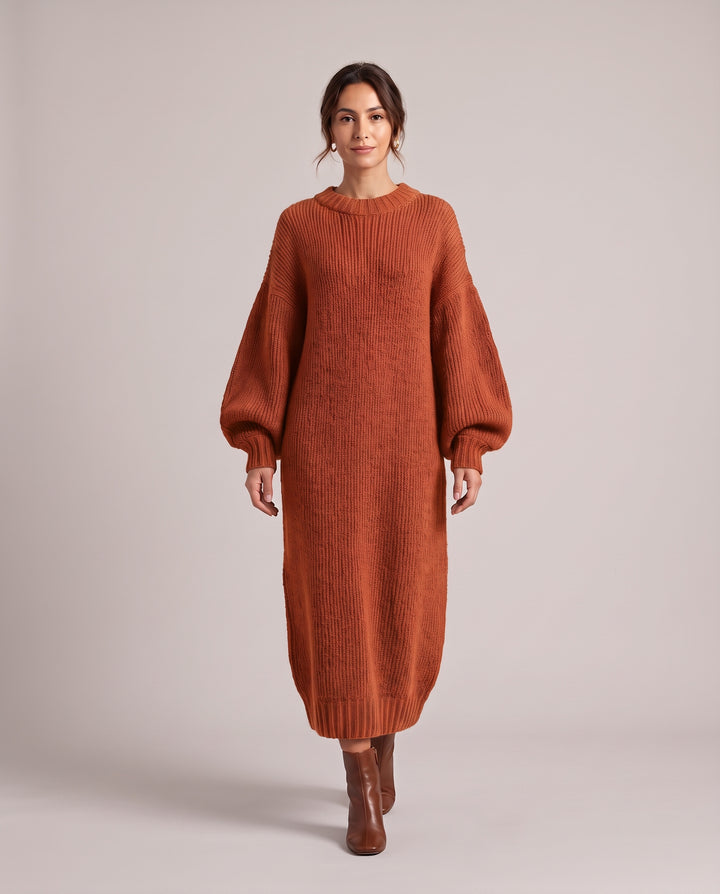 Oversized Chunky Knit Maxi Dress