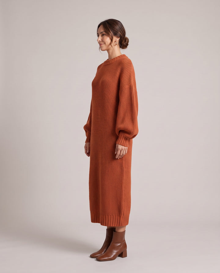 Oversized Chunky Knit Maxi Dress