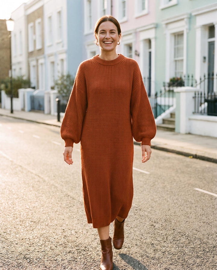 Oversized Chunky Knit Maxi Dress