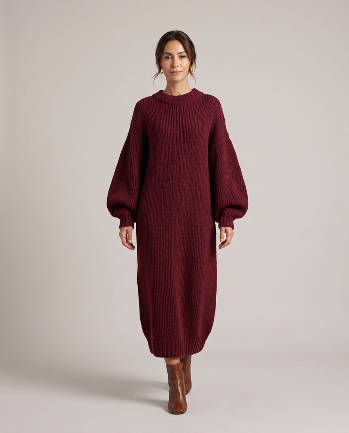 Oversized Chunky Knit Maxi Dress