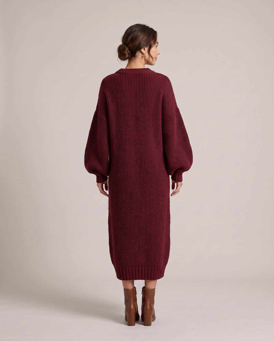 Oversized Chunky Knit Maxi Dress
