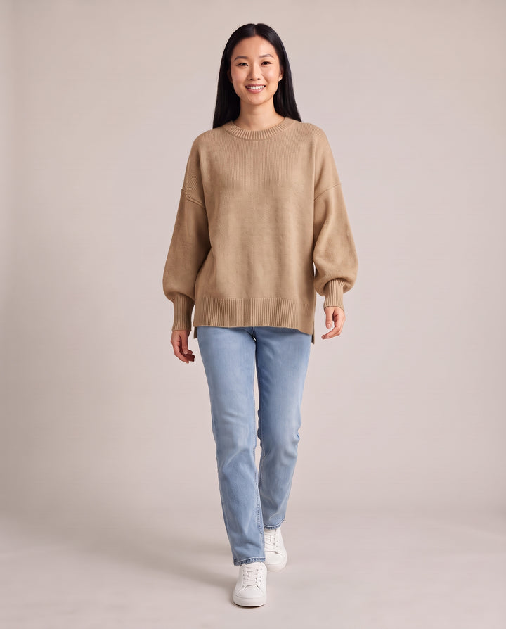 Oversized Knit Jumper with Side Slits