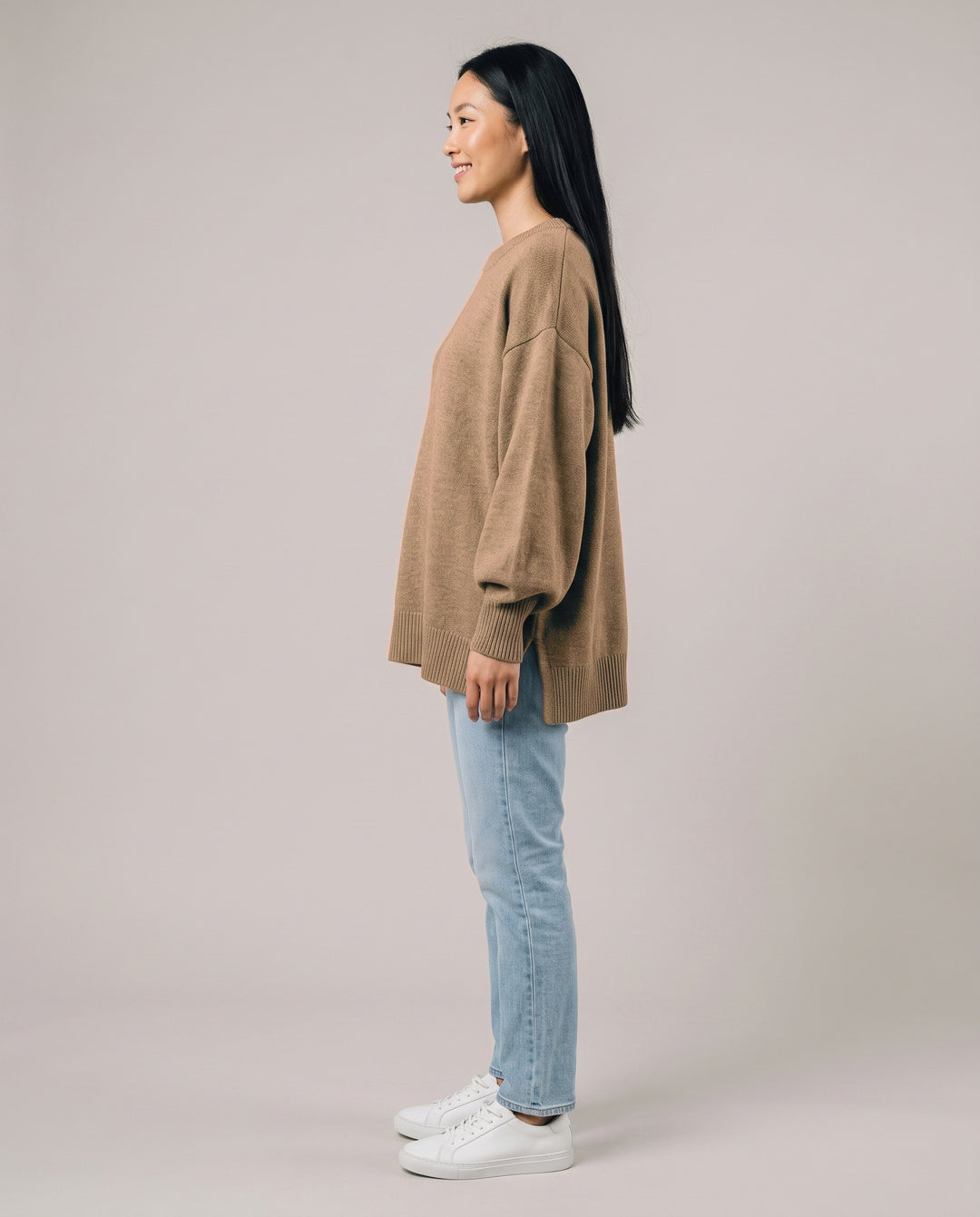 Oversized Knit Jumper with Side Slits