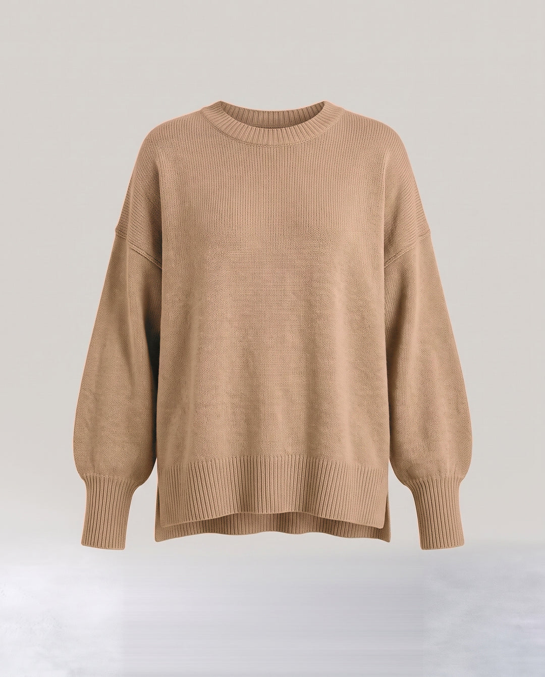 Oversized Knit Jumper with Side Slits