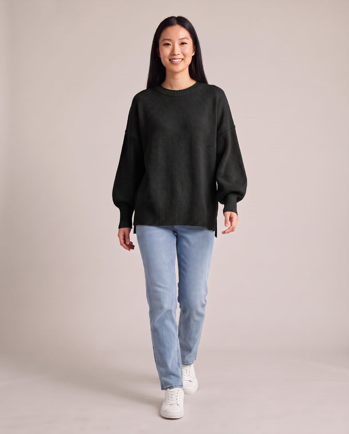 Oversized Knit Jumper with Side Slits