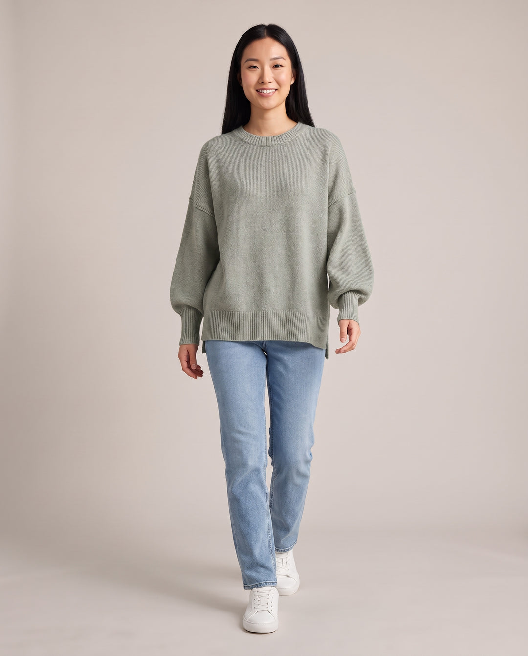 Oversized Knit Jumper with Side Slits