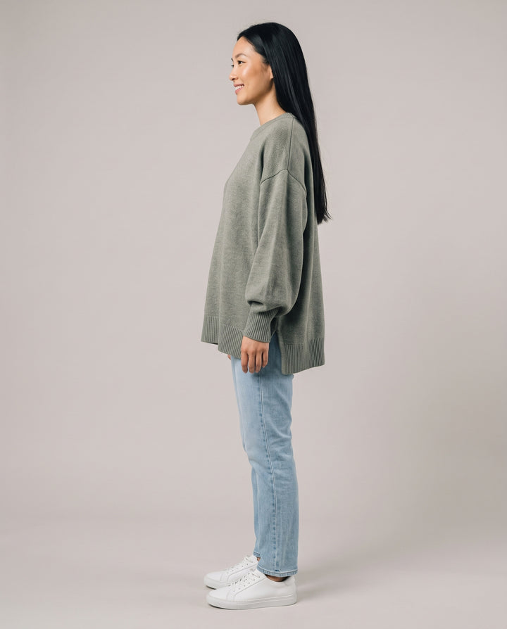 Oversized Knit Jumper with Side Slits