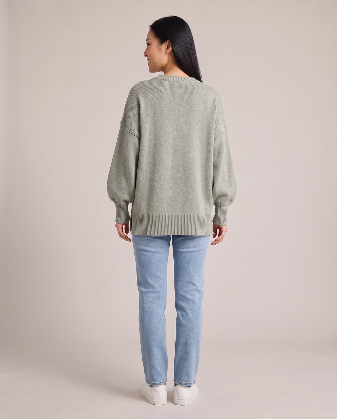Oversized Knit Jumper with Side Slits