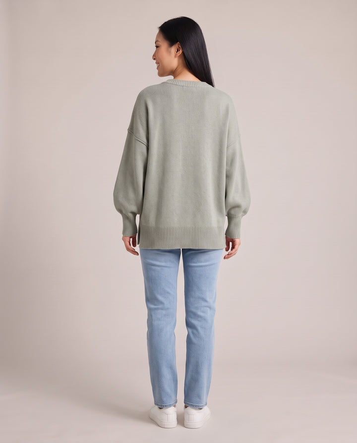 Oversized Knit Jumper with Side Slits
