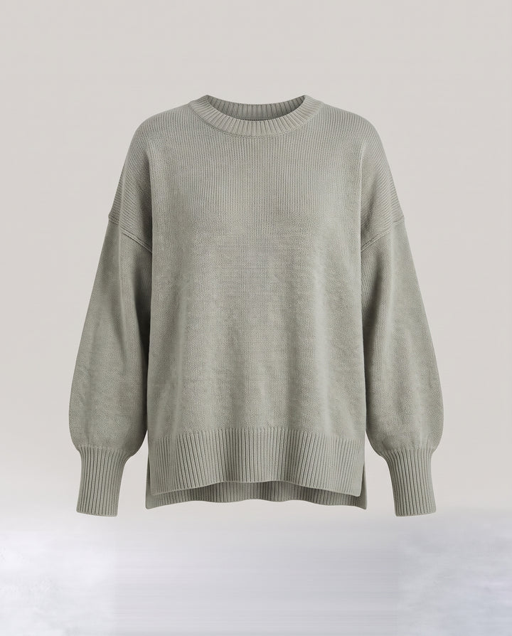 Oversized Knit Jumper with Side Slits