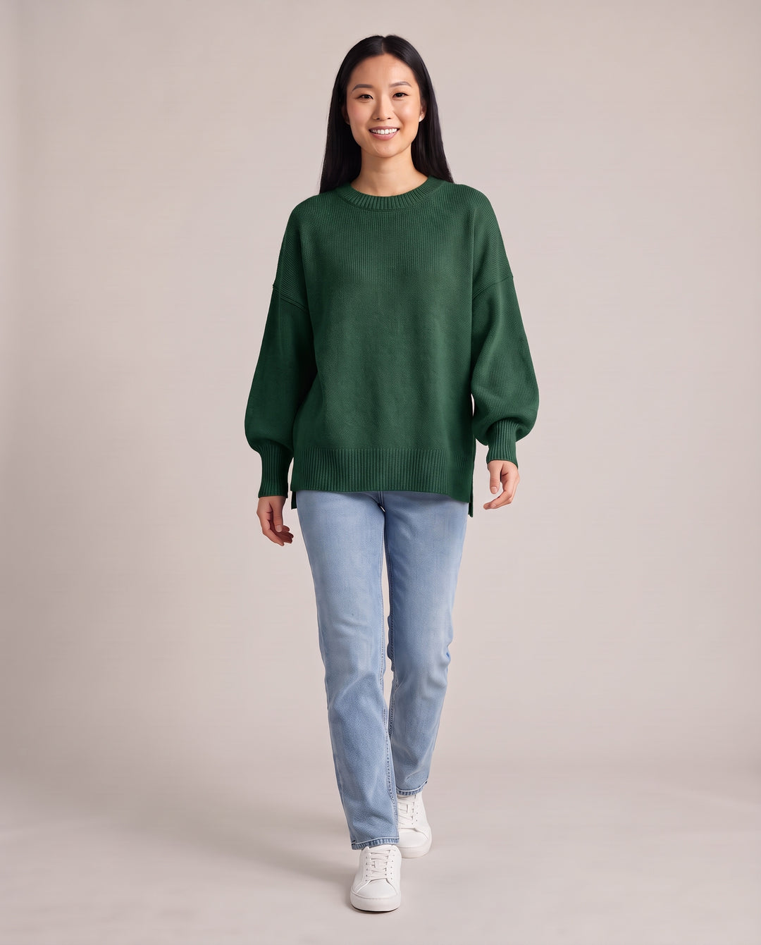 Oversized Knit Jumper with Side Slits