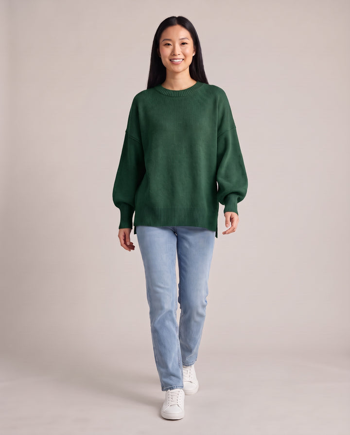 Oversized Knit Jumper with Side Slits