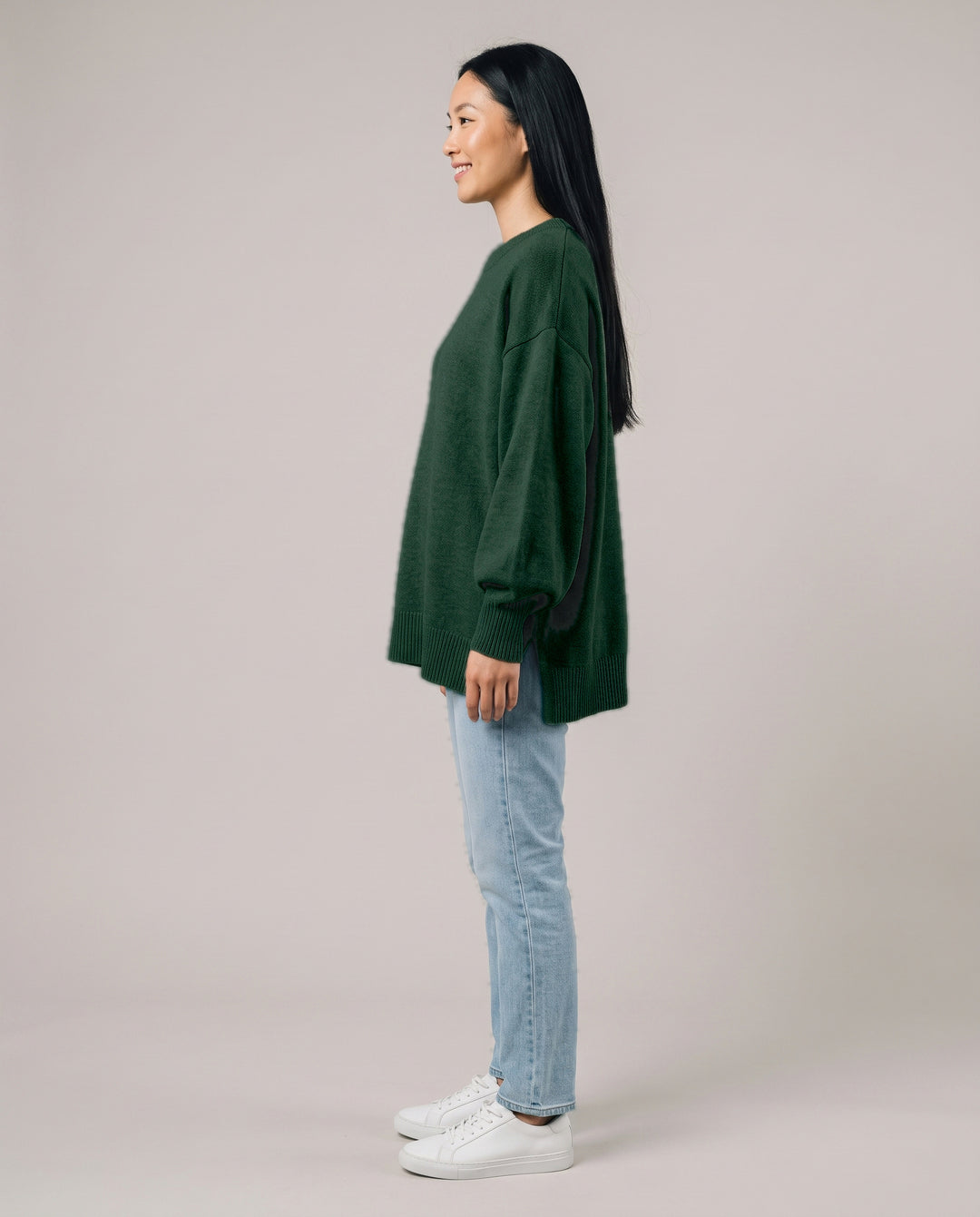 Oversized Knit Jumper with Side Slits