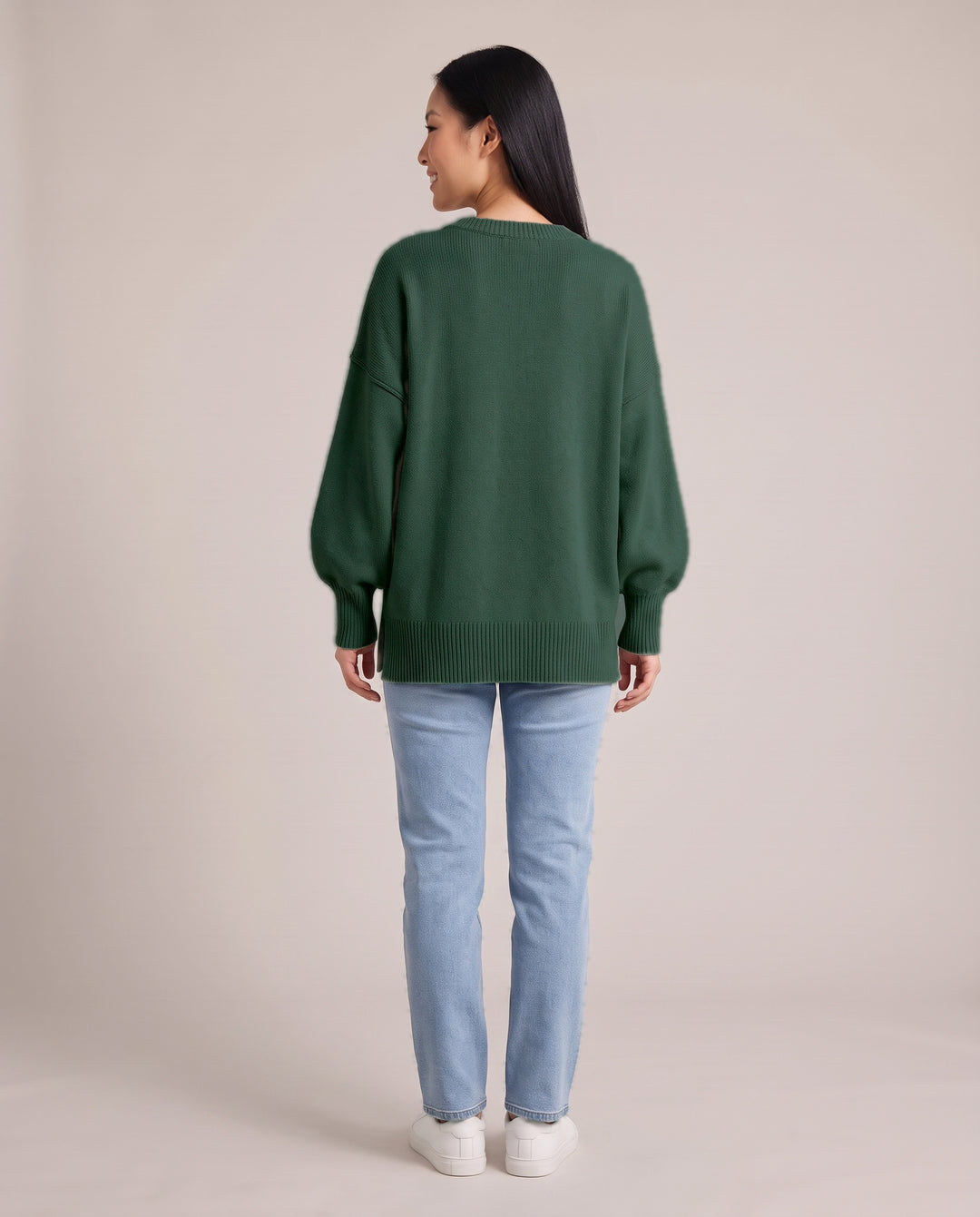 Oversized Knit Jumper with Side Slits