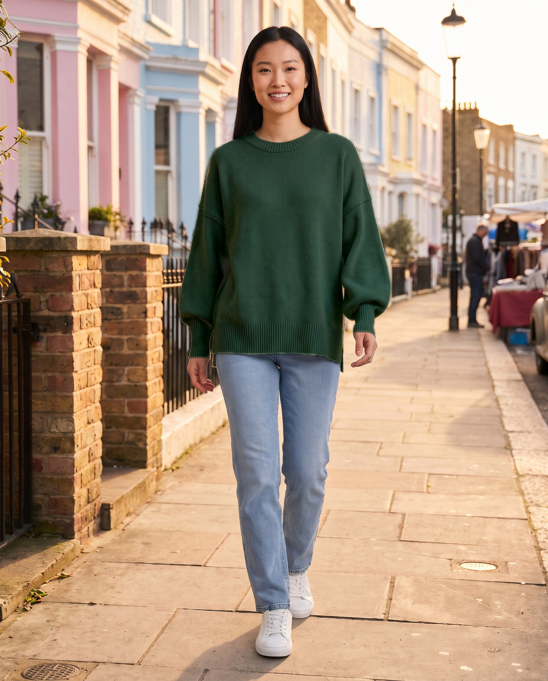 Oversized Knit Jumper with Side Slits