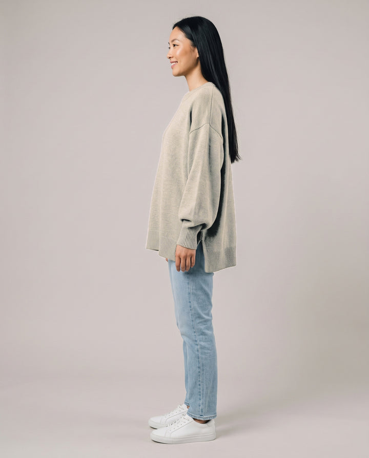 Oversized Knit Jumper with Side Slits