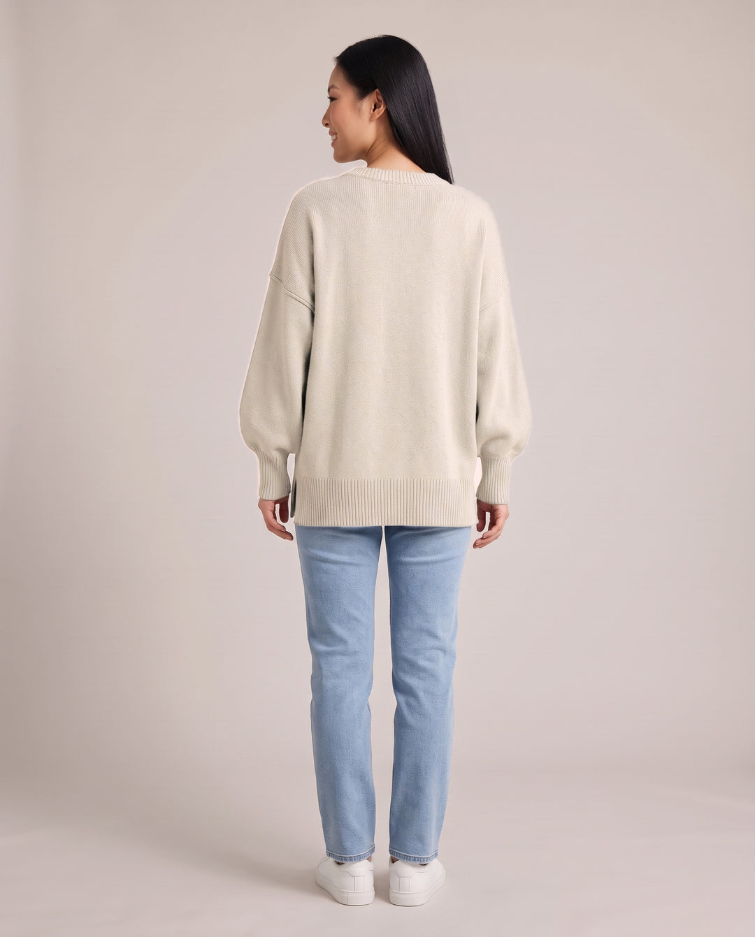 Oversized Knit Jumper with Side Slits