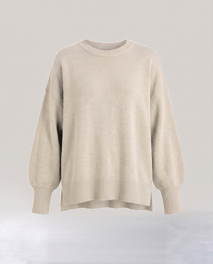 Oversized Knit Jumper with Side Slits