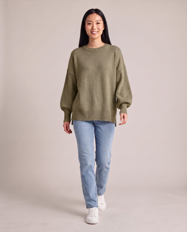 Oversized Knit Jumper with Side Slits